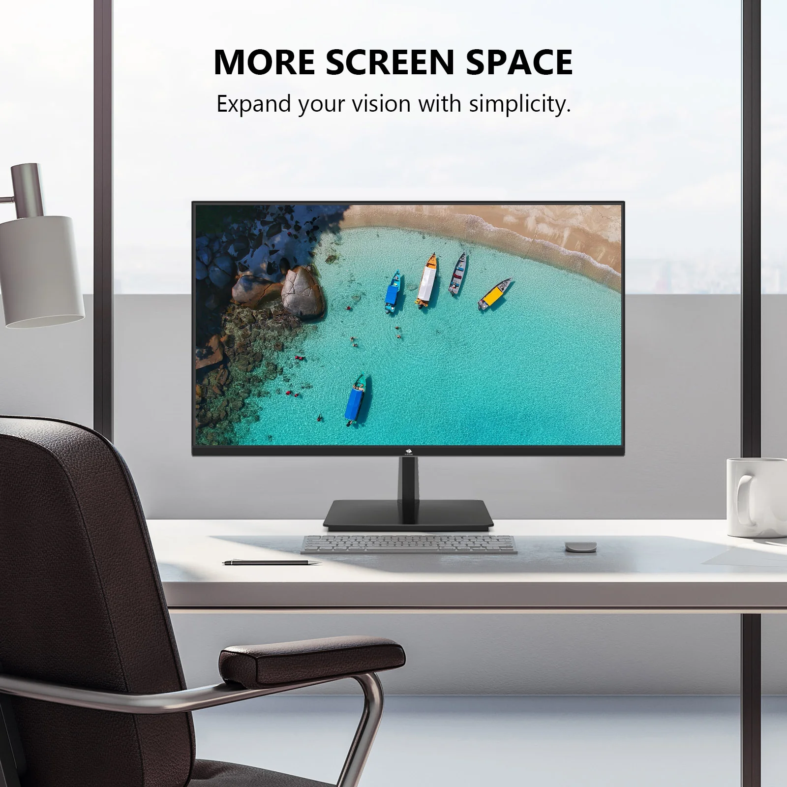 24 inch Monitor, Z-Edge Computer Monitor, Full HD 1920 x 1080p IPS Display 100Hz PC Monitor with HDMI, VGA, Frameless, Anti-Glare Screen - Image 3
