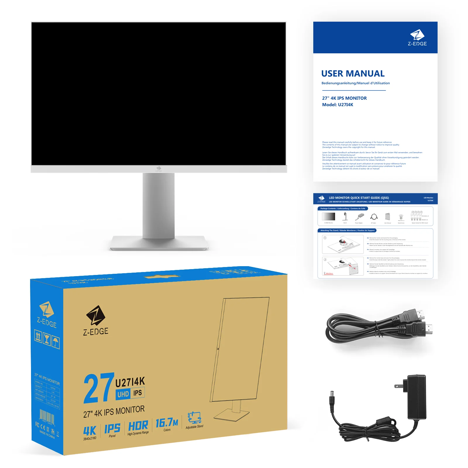 Z-EDGE U27I4K 27" 4K IPS Home & Office Monitor - Image 8