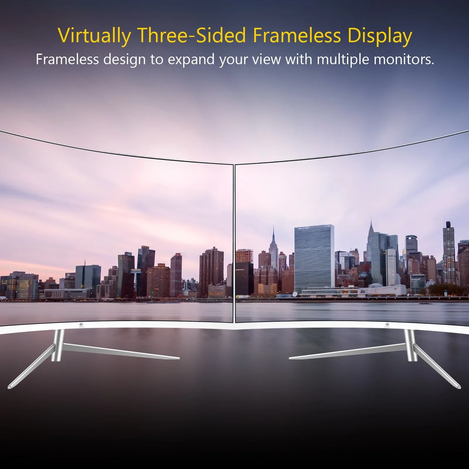 Refurbished: Z-EDGE 27 Inch Curved Monitor FHD 75Hz 5ms Frameless Design, HDMI & VGA Port - Image 7