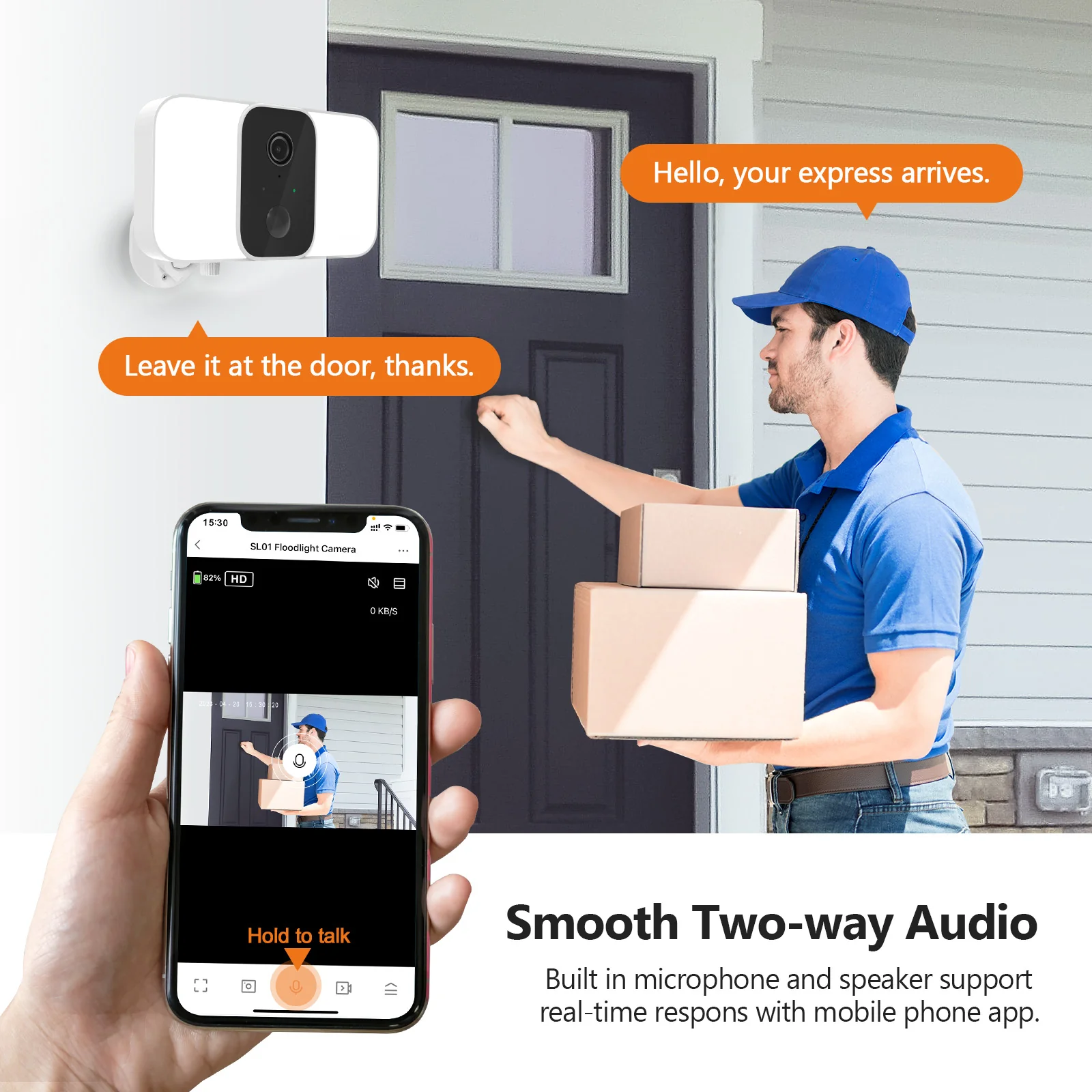 SL01 Wireless Floodlight Camera with Solar Panel, Includes 16GB MicroSD Card - Image 6