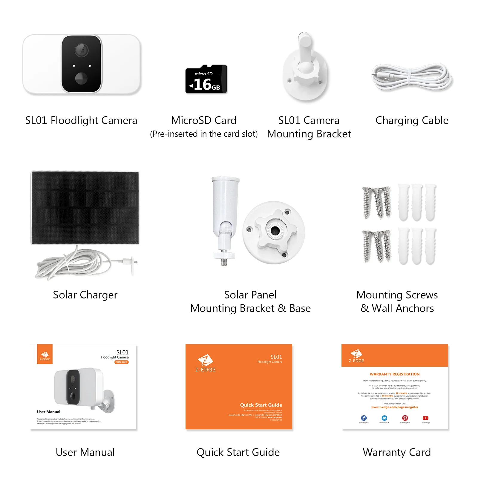 SL01 Wireless Floodlight Camera with Solar Panel, Includes 16GB MicroSD Card - Image 8