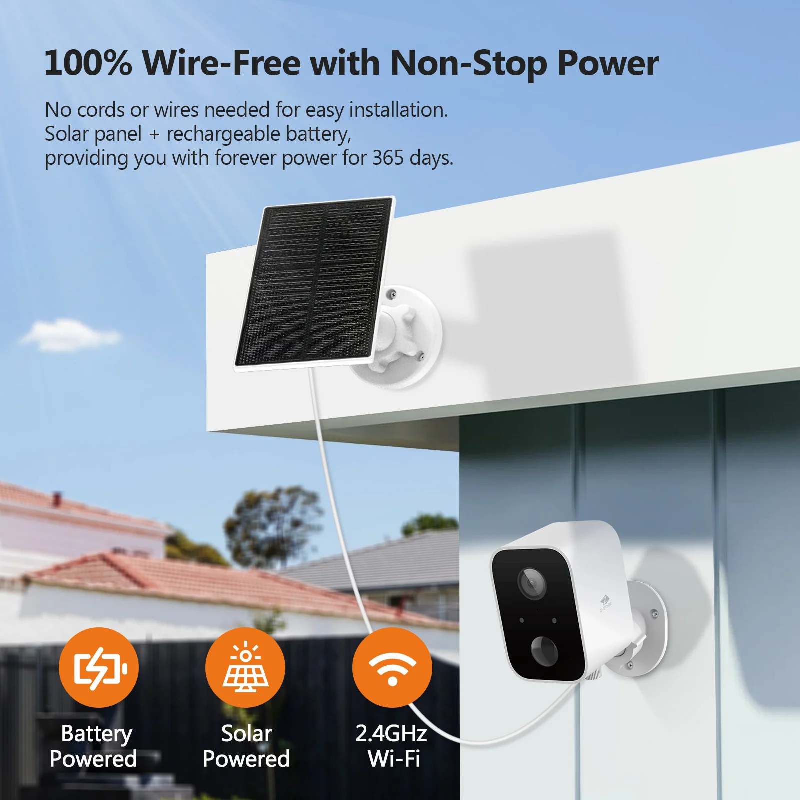 SW02 Wireless Smart Camera with Solar Panel - Image 5