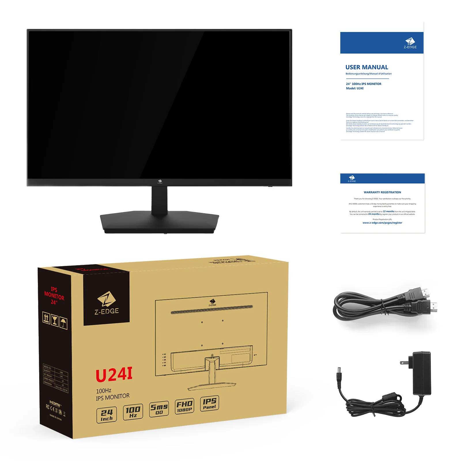 Z-EDGE U24I 24" 100Hz IPS Home & Office Monitor - Image 8