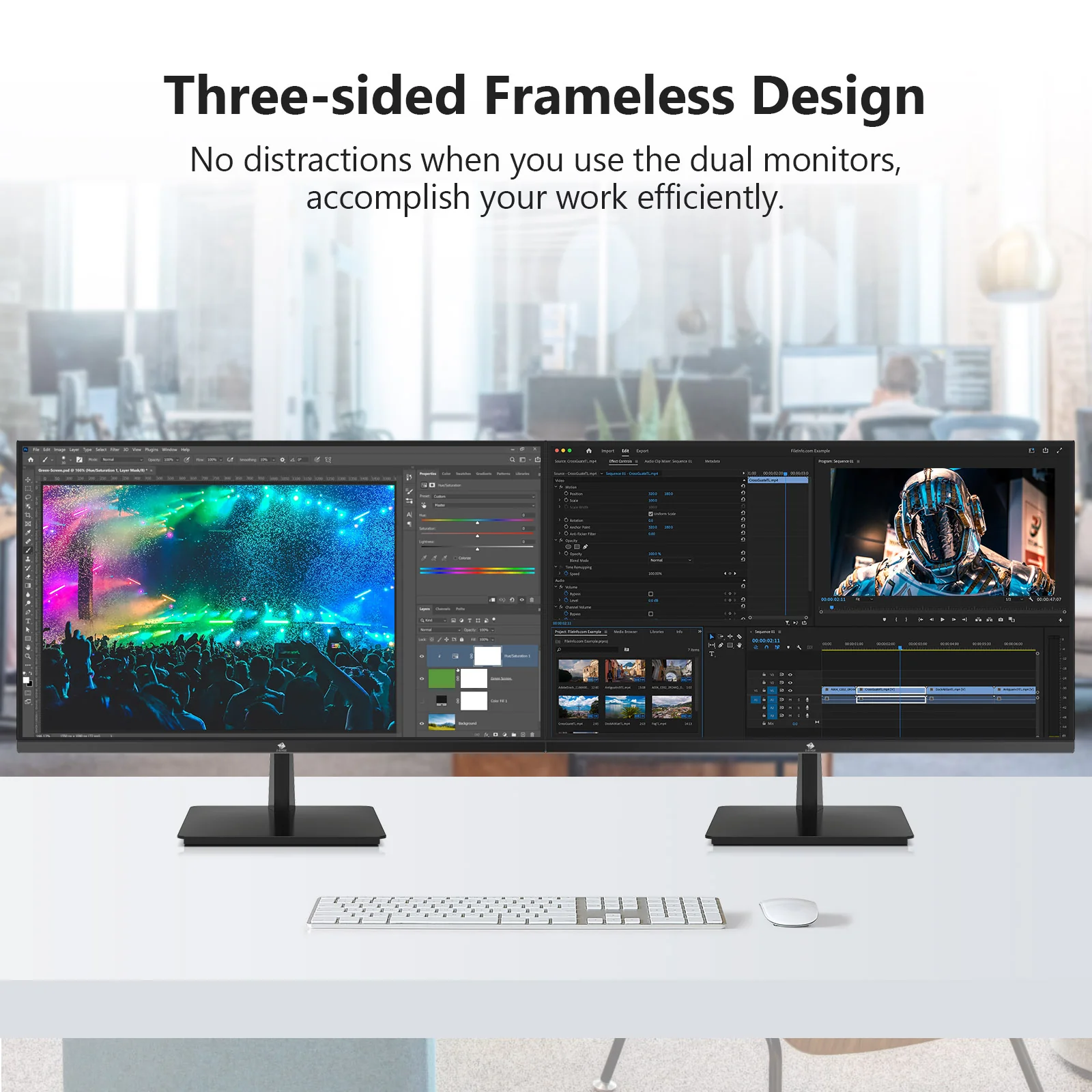 4K Monitor, Z-Edge 28 inch IPS Monitor, UHD 3840x2160 IPS Computer Monitor, 300 cd/m², 120Hz Refresh Rate, 4ms Response Time, U28I4K Ultra-Thin Bezel - Image 5
