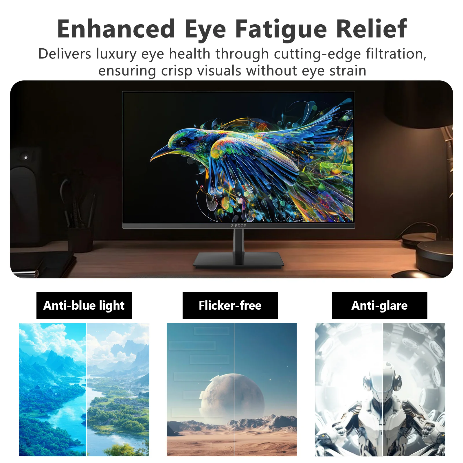 4K Monitor, Z-Edge 28 inch IPS Monitor, UHD 3840x2160 IPS Computer Monitor, 300 cd/m², 120Hz Refresh Rate, 4ms Response Time, U28I4K Ultra-Thin Bezel - Image 9