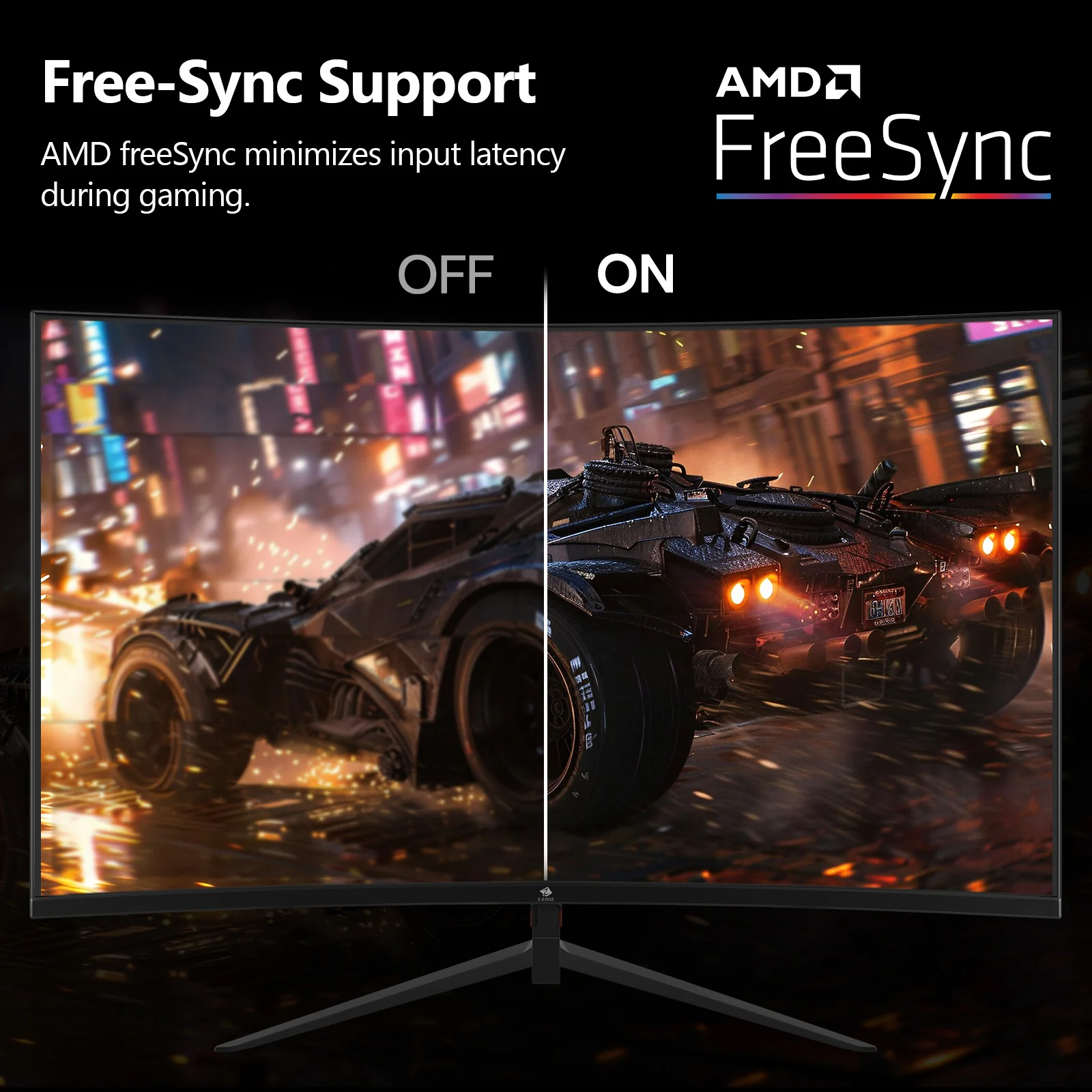 Z-EDGE 24-inch Curved Gaming Monitor 200Hz Refresh Rate, 1ms MPRT, FHD 1080 Gaming Monitor, R1650 Curved, UG24 Premium Display - Image 5