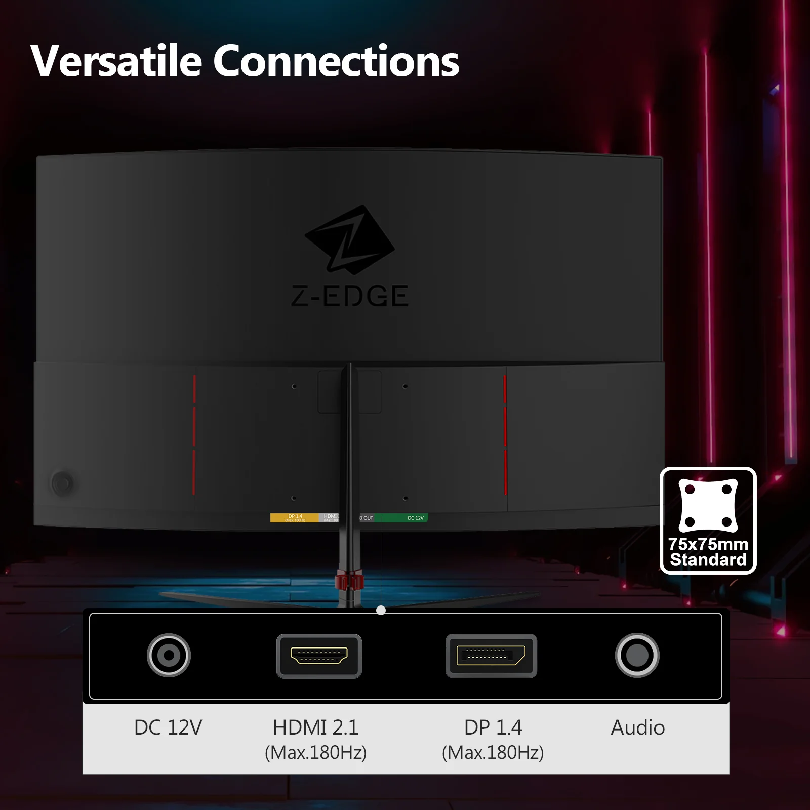 Z-EDGE UG24 24'' 180Hz Curved Gaming Monitor - Image 5