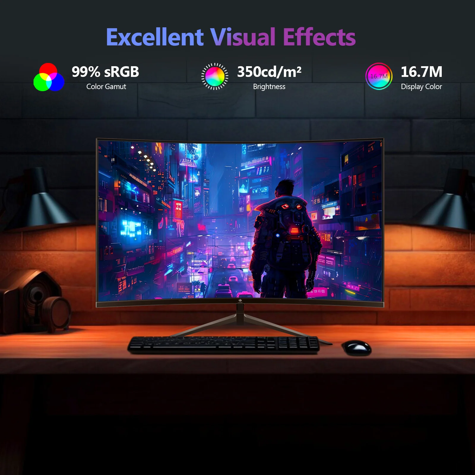 Z-EDGE 27 inch Gaming Monitor 200Hz 1ms FHD (1920x1080p) Computer Monitor, 99% sRGB HDR10 HDMI & DP Port, Wall Mount - Image 4