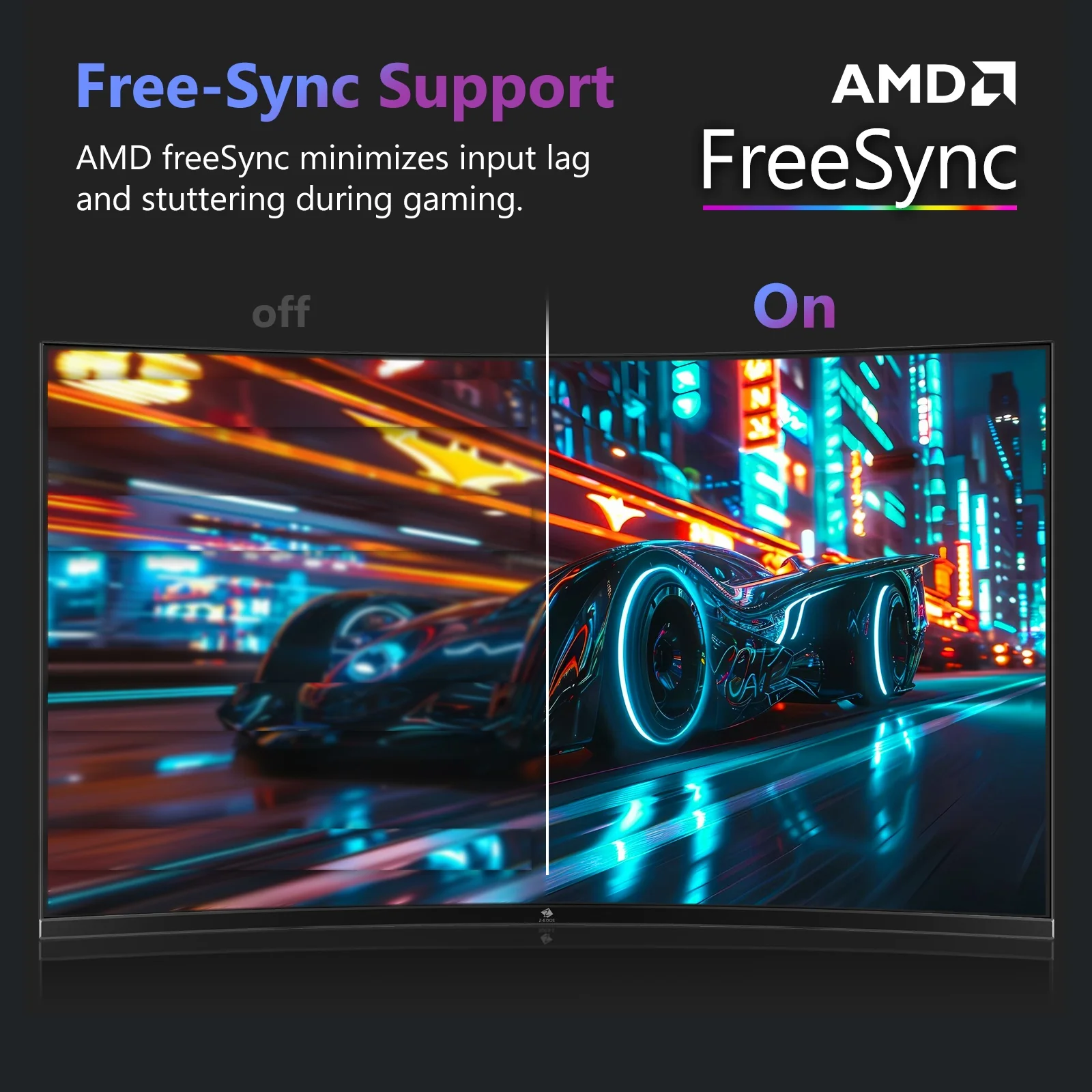 Z-EDGE 27 inch Gaming Monitor 200Hz 1ms FHD (1920x1080p) Computer Monitor, 99% sRGB HDR10 HDMI & DP Port, Wall Mount - Image 6