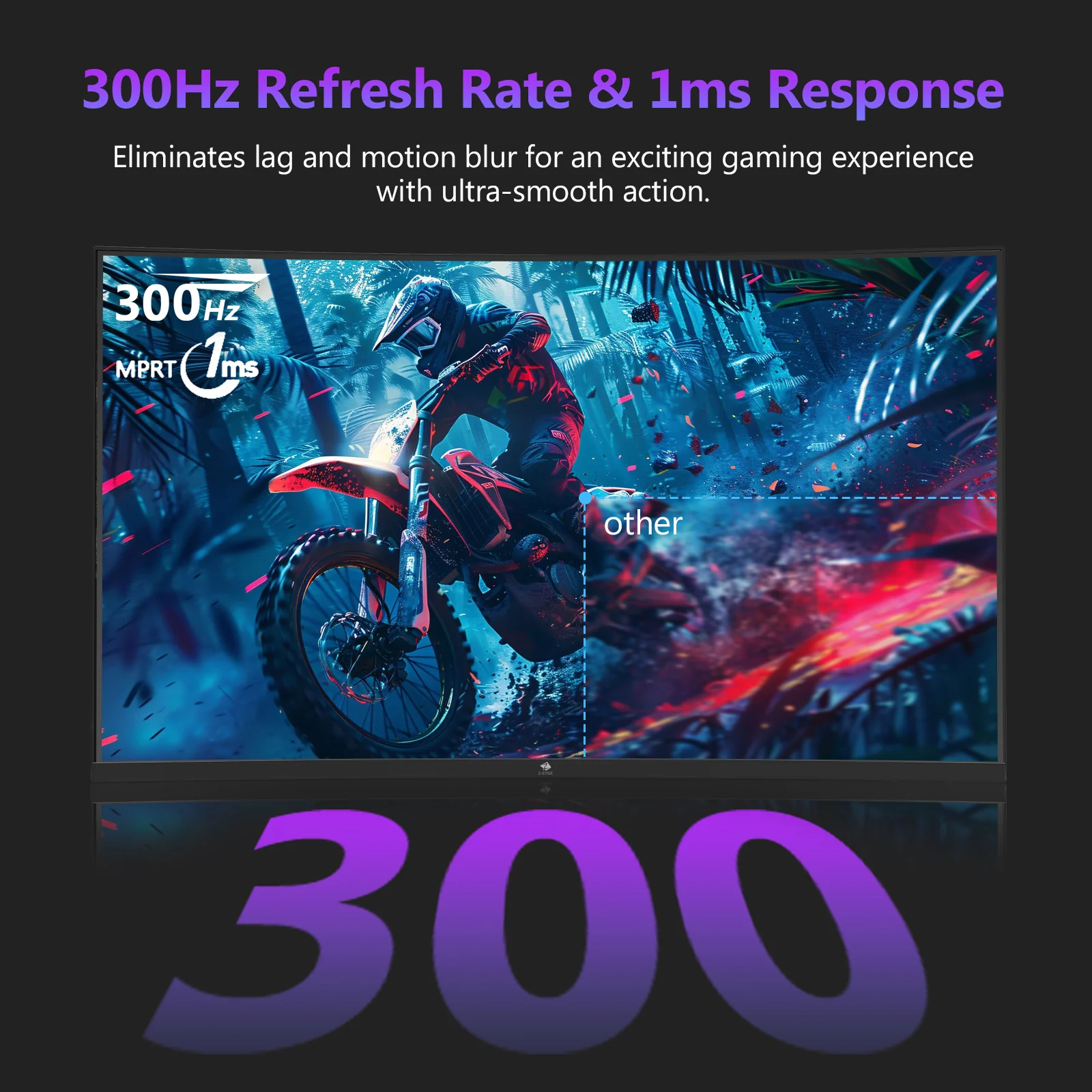 Z-EDGE UG27H 27" 300Hz Curved Gaming Monitor - Image 4