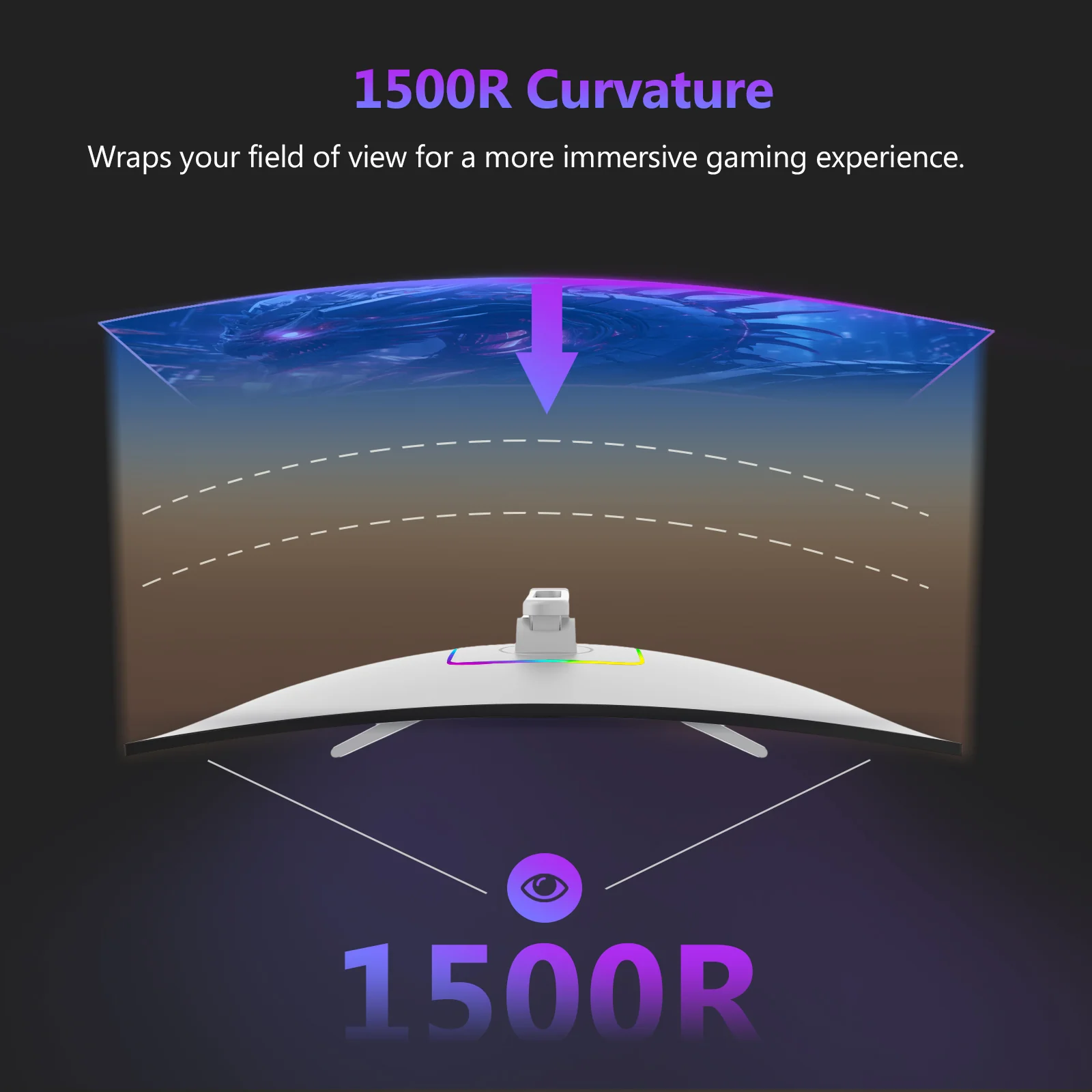 Z-EDGE UG27H 27" 300Hz White Curved Gaming Monitor - Image 4