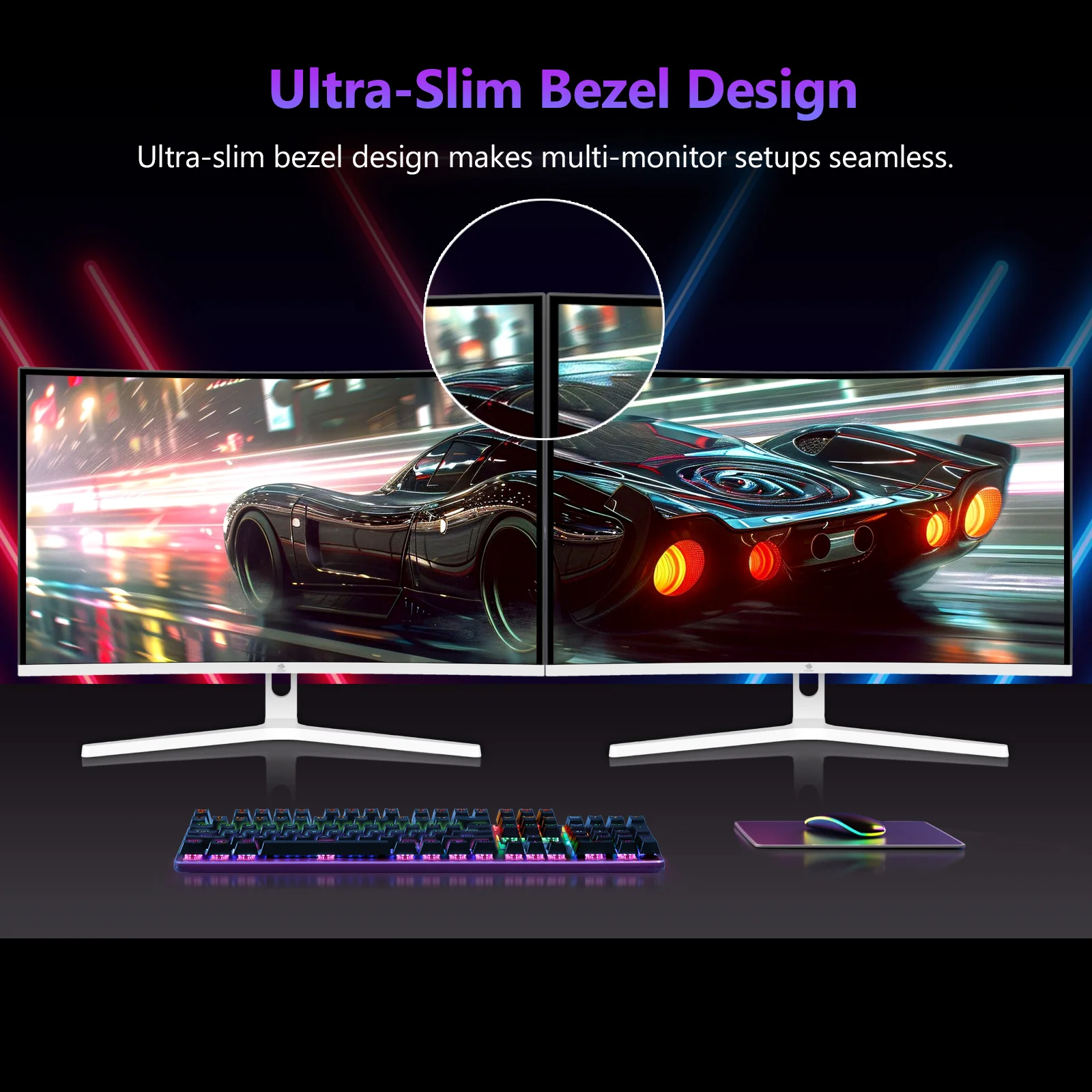 Z-EDGE UG27H 27" 300Hz White Curved Gaming Monitor - Image 5