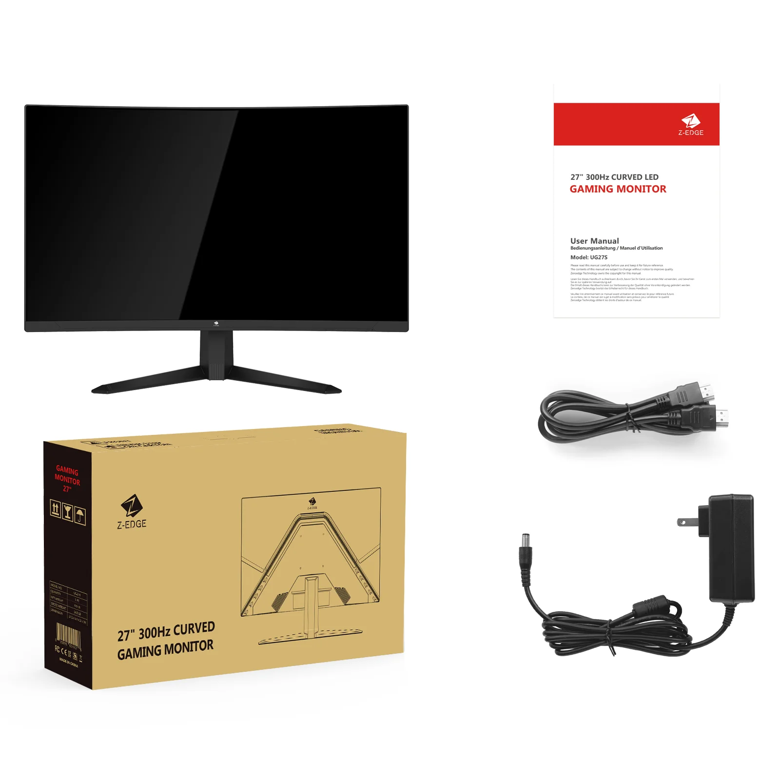 Z-EDGE UG27S 27" 300Hz Curved Gaming Monitor - Image 7