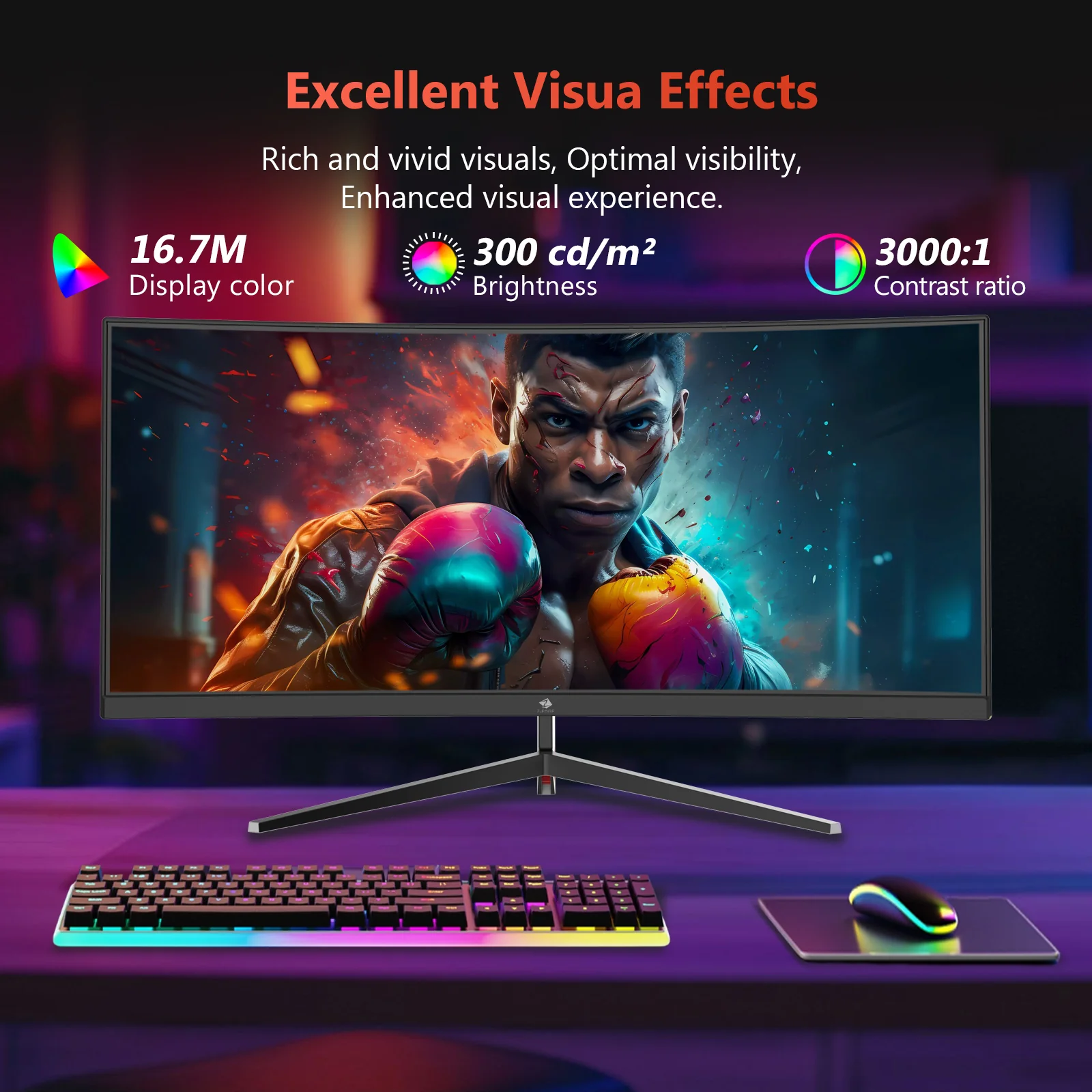 Z-EDGE UG30 30" 200Hz Ultrawide WFHD Curved Gaming Monitor - Image 7