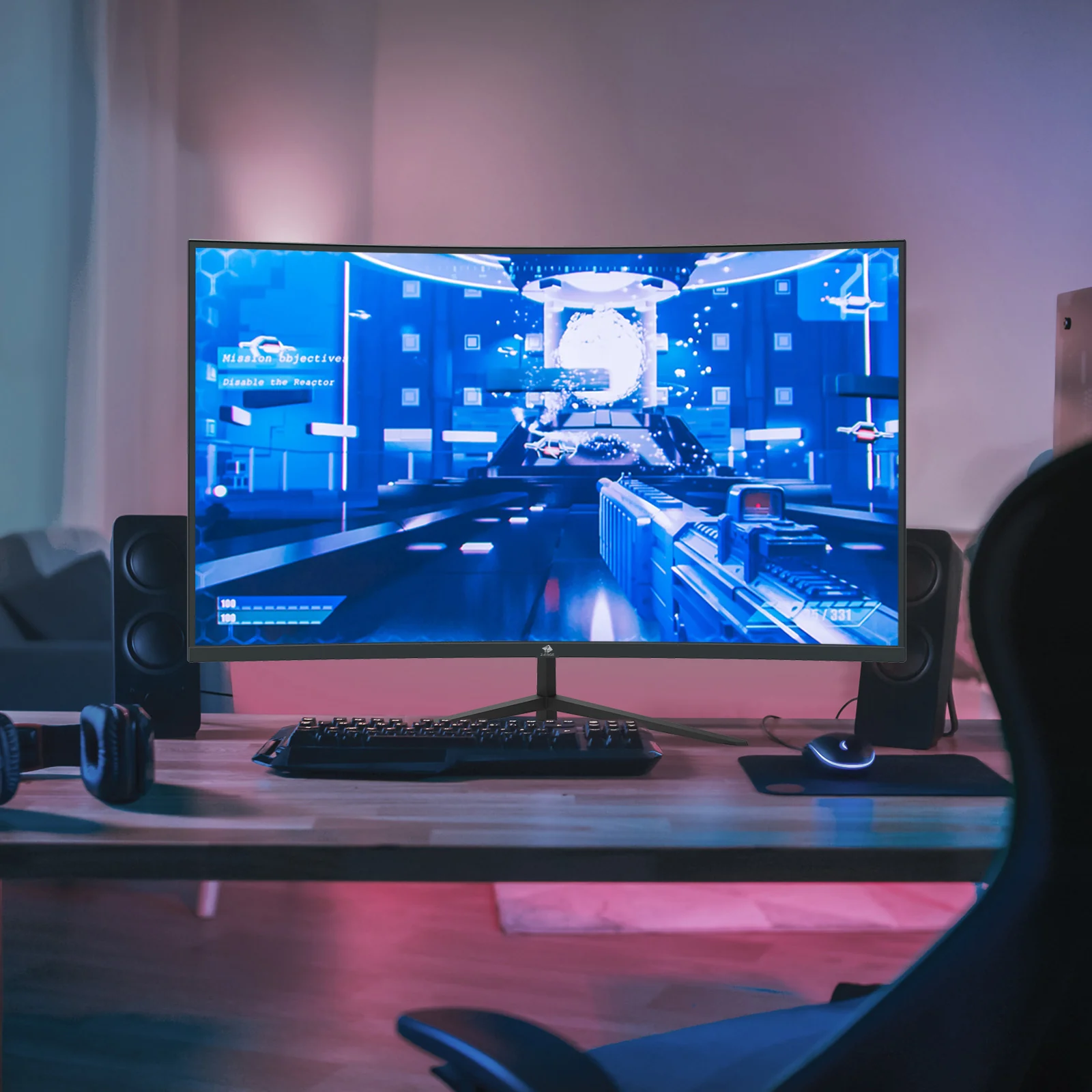 Z-EDGE 32 inch Curved Gaming Monitor, 16:9 QHD 2K 2560x1440 170/144Hz 1ms Frameless LED Gaming Monitor, DP HDMI - Image 6