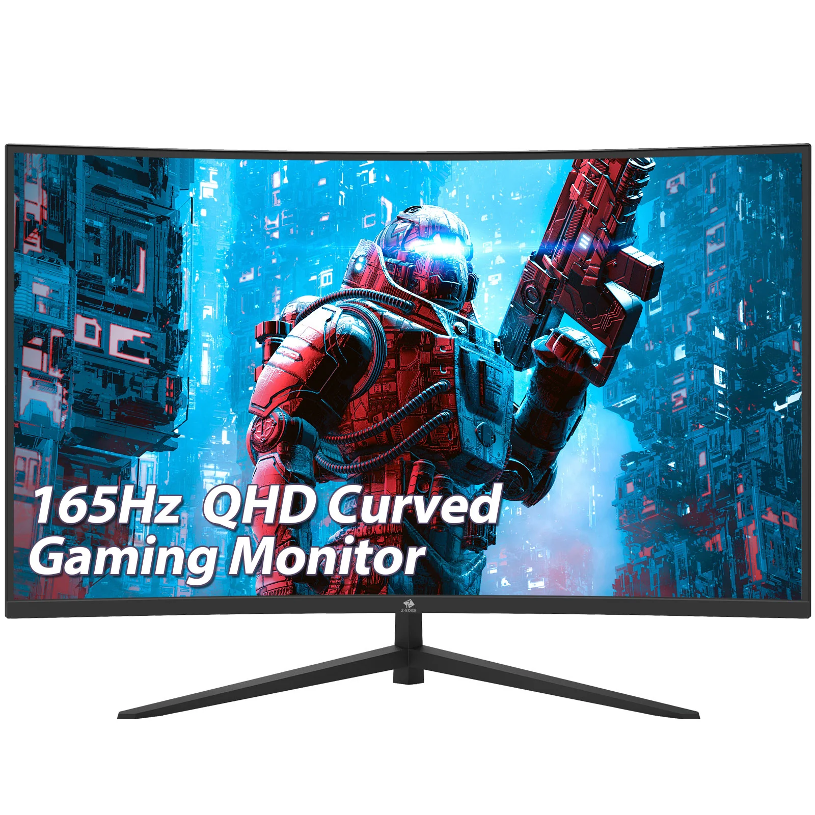 Z-EDGE 32 inch Curved Gaming Monitor, 16:9 QHD 2K 2560x1440 170/144Hz 1ms Frameless LED Gaming Monitor, DP HDMI - Image 8
