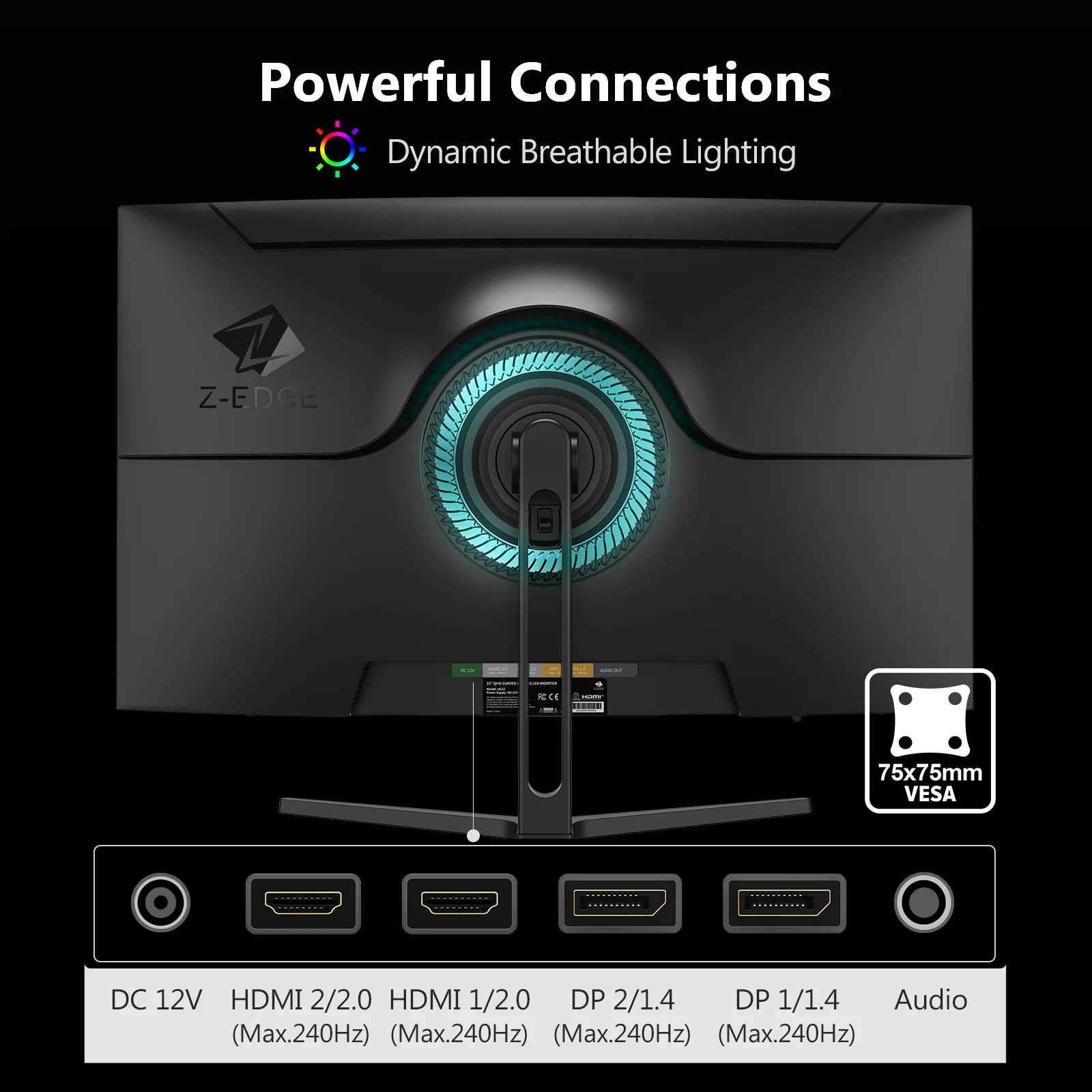 Refurbished: 32" 240Hz Curved Gaming Monitor Full HD 1080P - Image 7