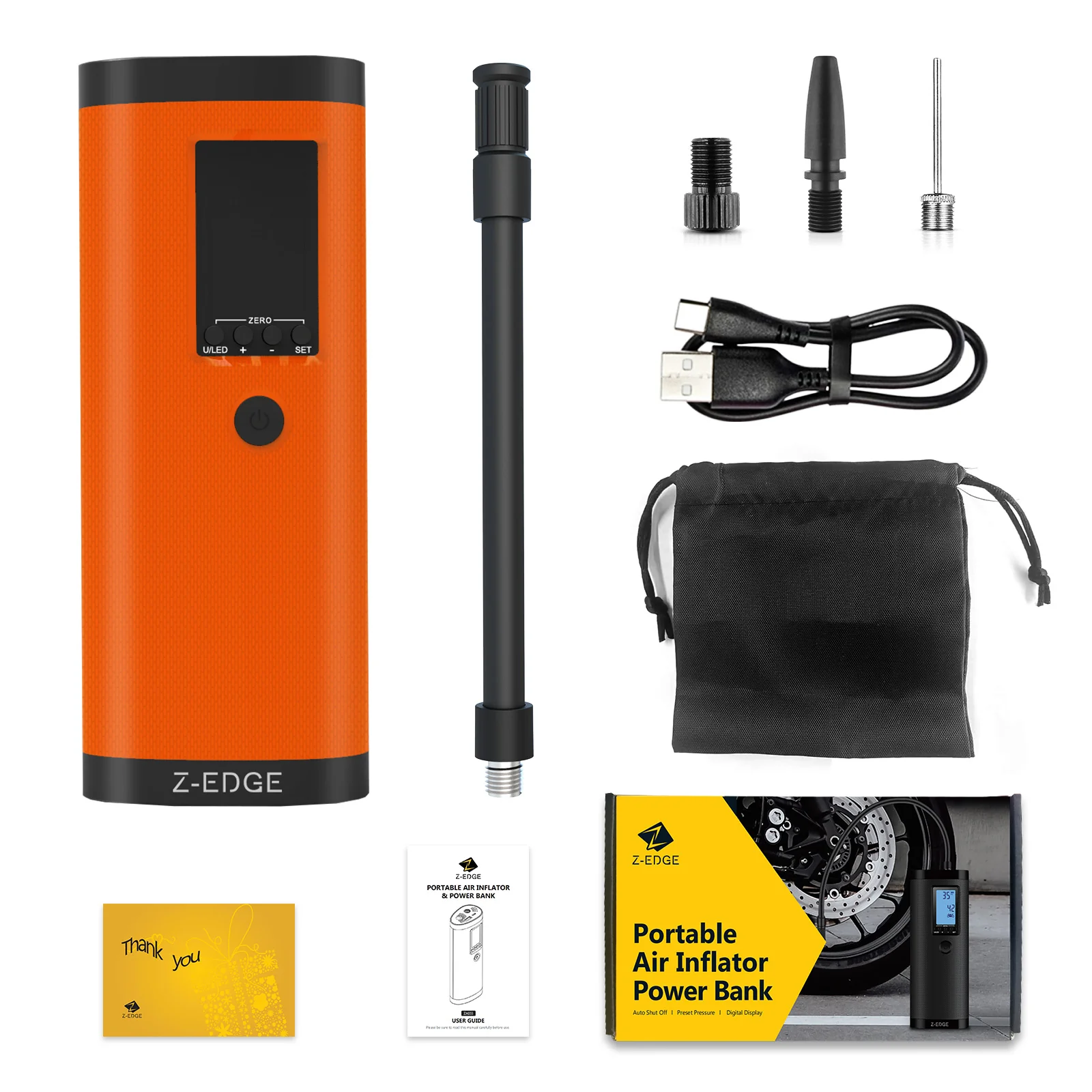 ZAI03 Portable Power Bank & 150PSI Air Inflator with Carrying Pouch - Image 10