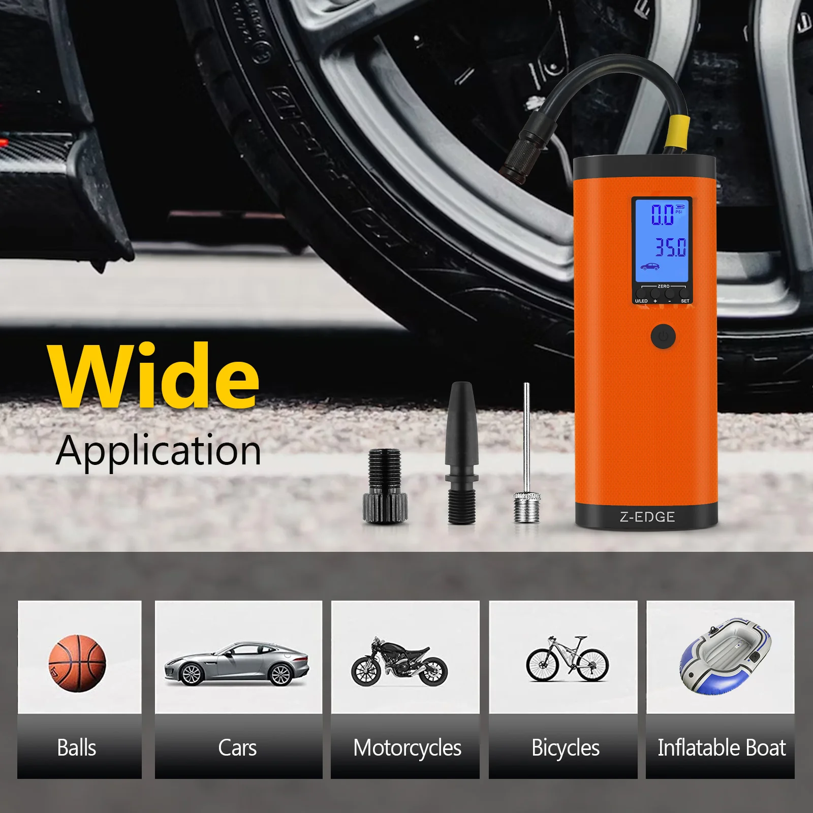 ZAI03 Portable Power Bank & 150PSI Air Inflator with Carrying Pouch - Image 5