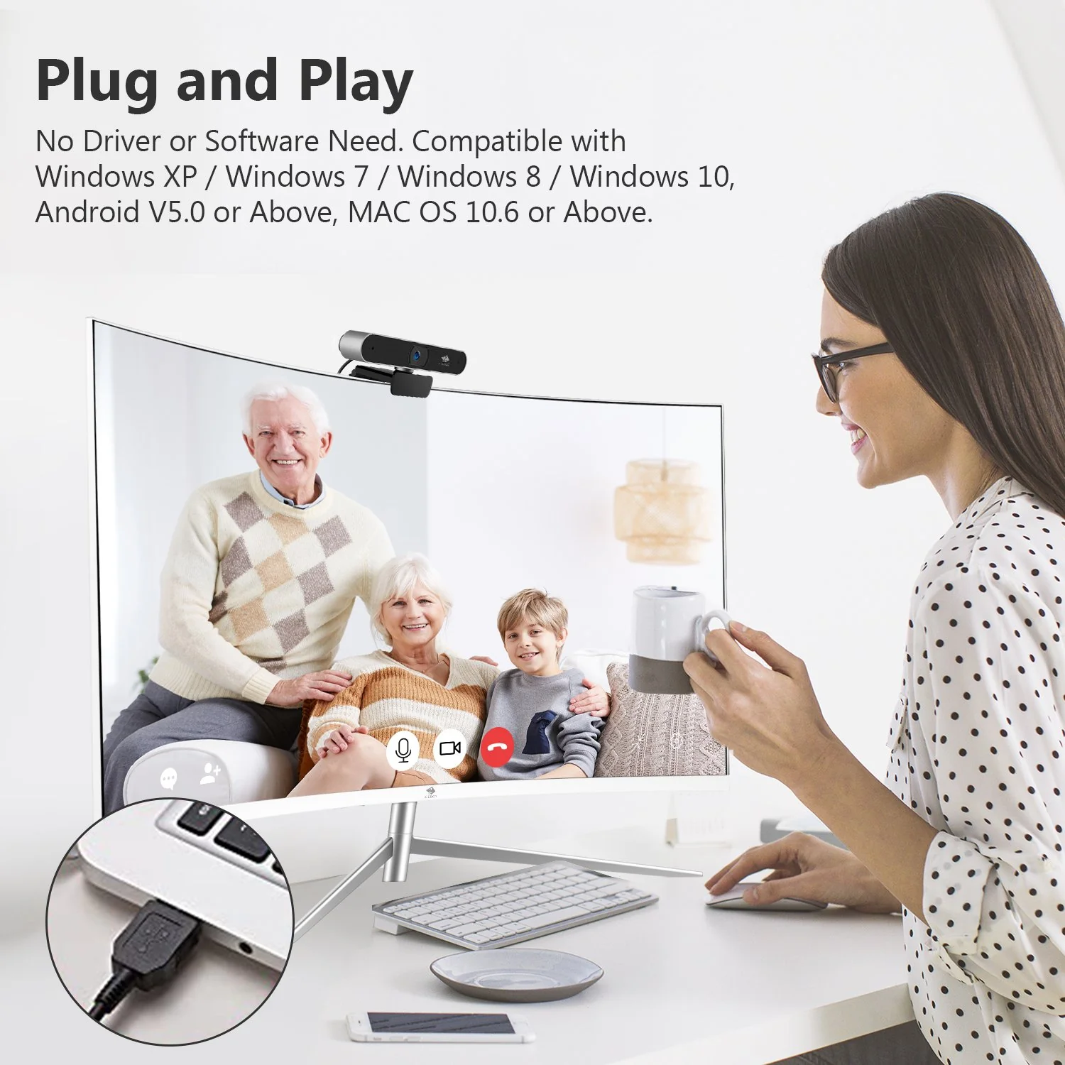 ZW511 Full HD 1080P Webcam 2.0 Mega pixels - Image 4